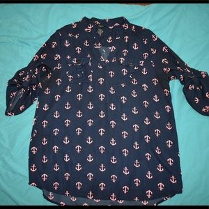 Rue 21 Anchor Blouse